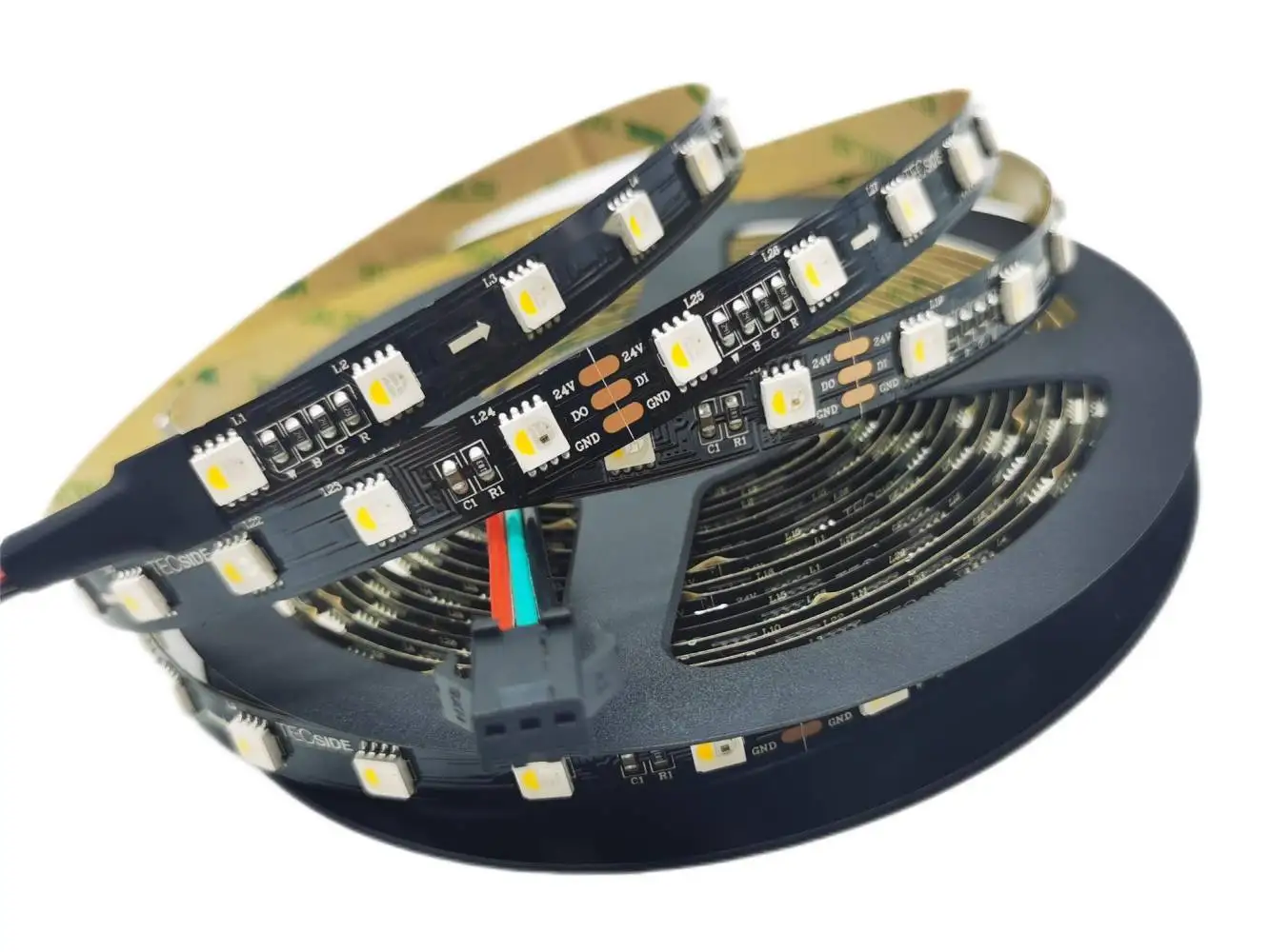 SK6812RGBW RGBWW AddressabIe Pixels LED Strip Light; Black PCB 60leds/10 Pixels/m Flexible Tape Light; 1 IC driver 6 leds DC24V