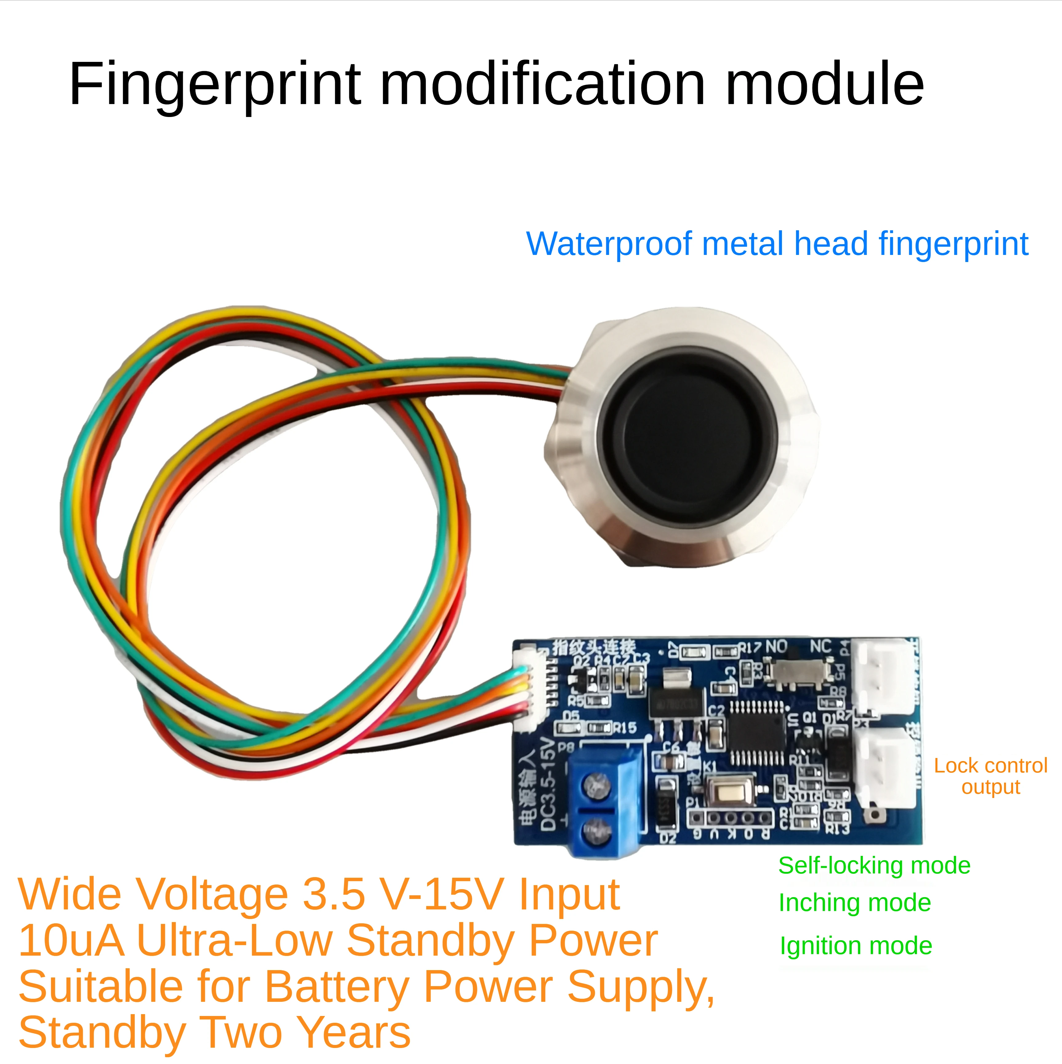 modulo de controle de impressao digital d400 bloqueio eletromagnetico de baixo consumo de energia com controle de reconhecimento de modificacao modular 01