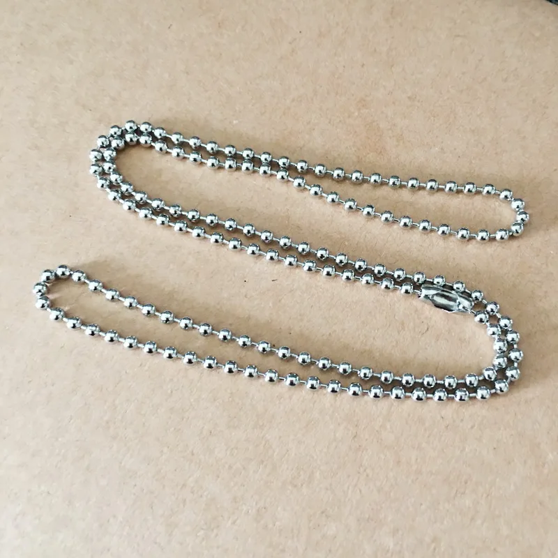 Stainless Steel Beads Chain For DIY Men Women Pendant Necklace Good Quality 2.4mm Beads Chain For DIY Necklace Jewelry