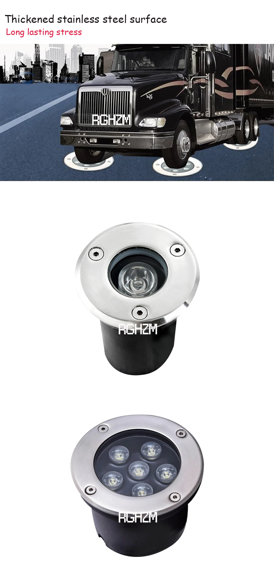 Waterproof Led Light Garden Underground Lamps 3W 5W 7W 9W IP68 Outdoor Buried Path Spot Recessed Ground Lighting 85-265V DC12V