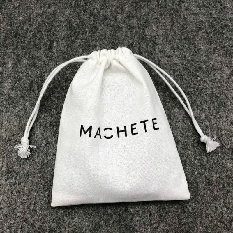 

Linen Gift Bags Packaging Jewelry Cotton Jute Drawstring Pouches Makeup Wedding Party Storage Reusable Sachet Wrapple Print Logo