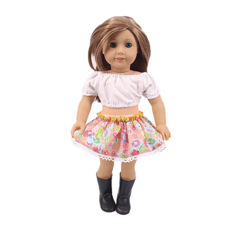 Doll Dress For Girl Dolls New Fashion Daily Wear Glasses For 18 Inch American Doll Clothes 43 Cm New Born Baby alives Toys Gifts