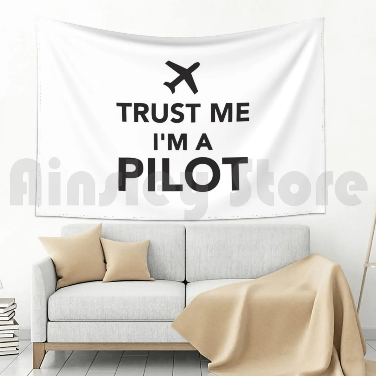 ثق بي أنا طيار نسيج مخصص ثق بي أنا طيار Fliegen Flugzeug Pilot Flug Jet Luftfahrt