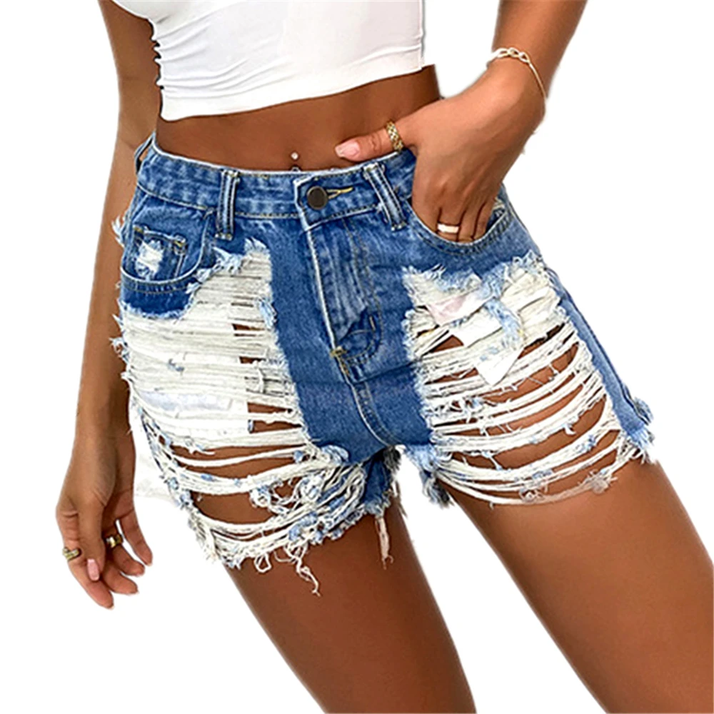 

Fur Lined High Waisted Denim Shorts for Women, Sexy Rock Short Jeans, Casual Summer Shorts, Plus Size, Hot Sale, New Arrival