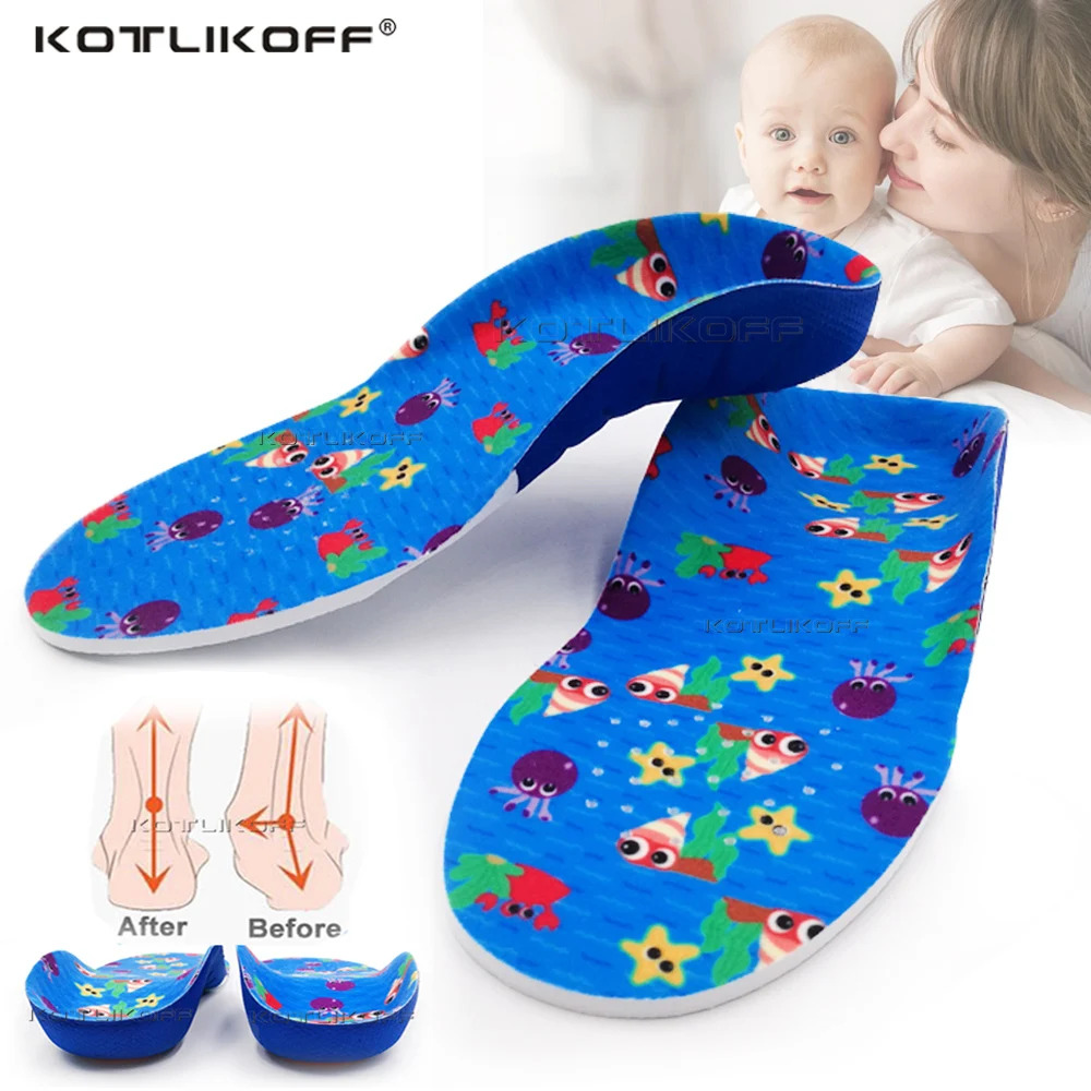 Kids Orthotic Insoles For Flat Feet Arch Support Inserts Pads Correction O/X Legs Foot Varus Valgus Shoes Pads Foot Health Care