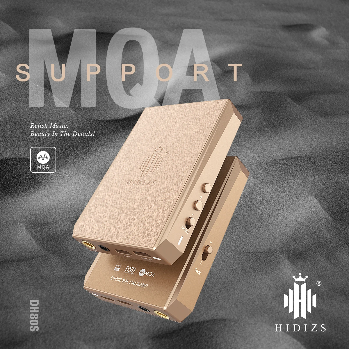 To DH80 DH80S ESS9281C PRO Chip Portable Balanced DAC AMP Headphone Amplifier Support MQA DSD128 3.5+4.4mm Output