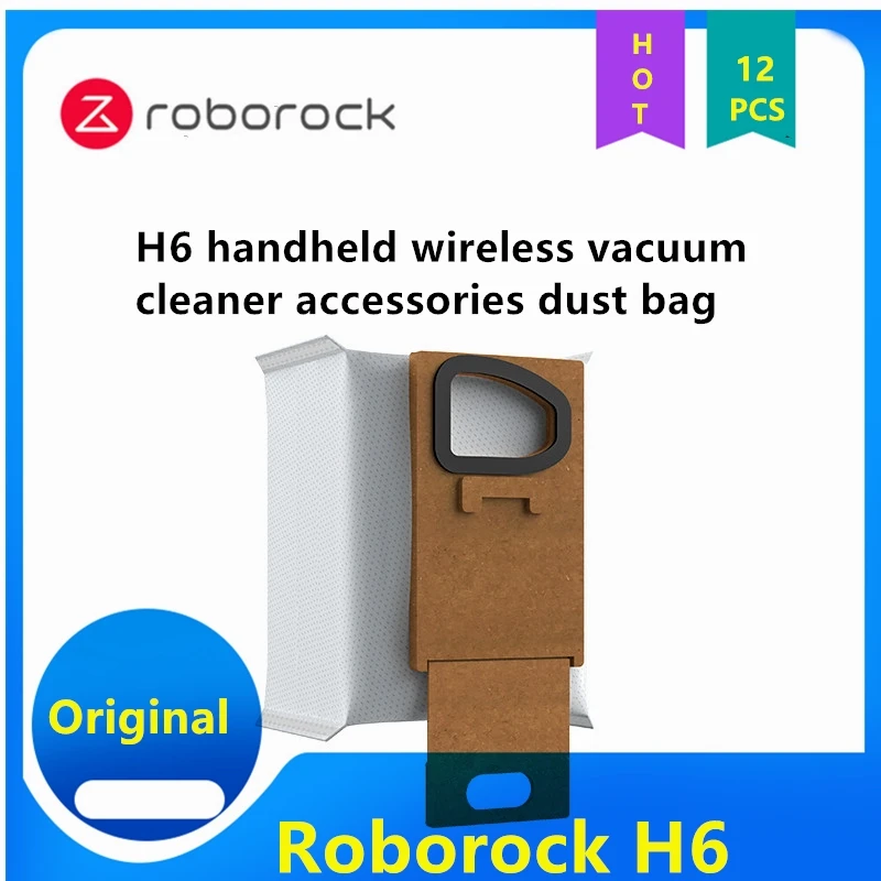 Replacement Dust Bags for Roborock H7 H6  Pure Vacuum Cleaner Non-Woven Fabric  Original Accessories