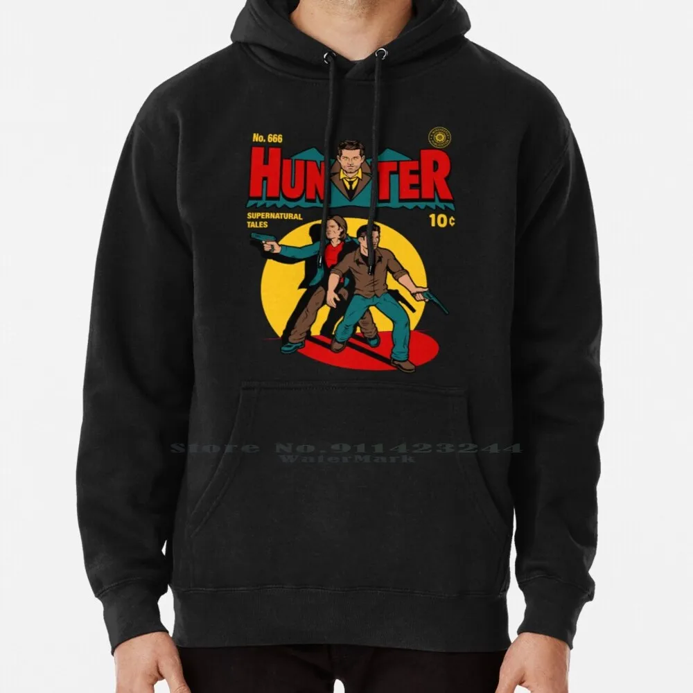 Hunter Comic Hoodie Sweater 6xl Cotton Winchester Sam Dean Supernatural Comic Book Cover Hunter Ghosts Devil Demon Vampire