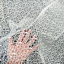 Halloween Spider Web Clothes, Black Mesh Fabric, White Transparent Lattice Lace Fabric, Inelastic Wedding Dress, Apparel Cloth