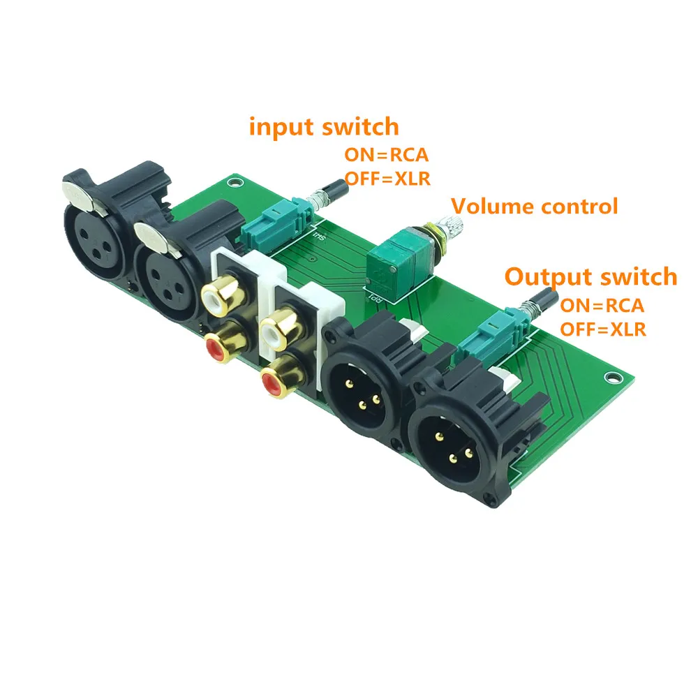 Tam dengeli pasif Preamp kurulu ses kontrolü HiFi ön amplifikatör XLR RCA ses denetleyicisi