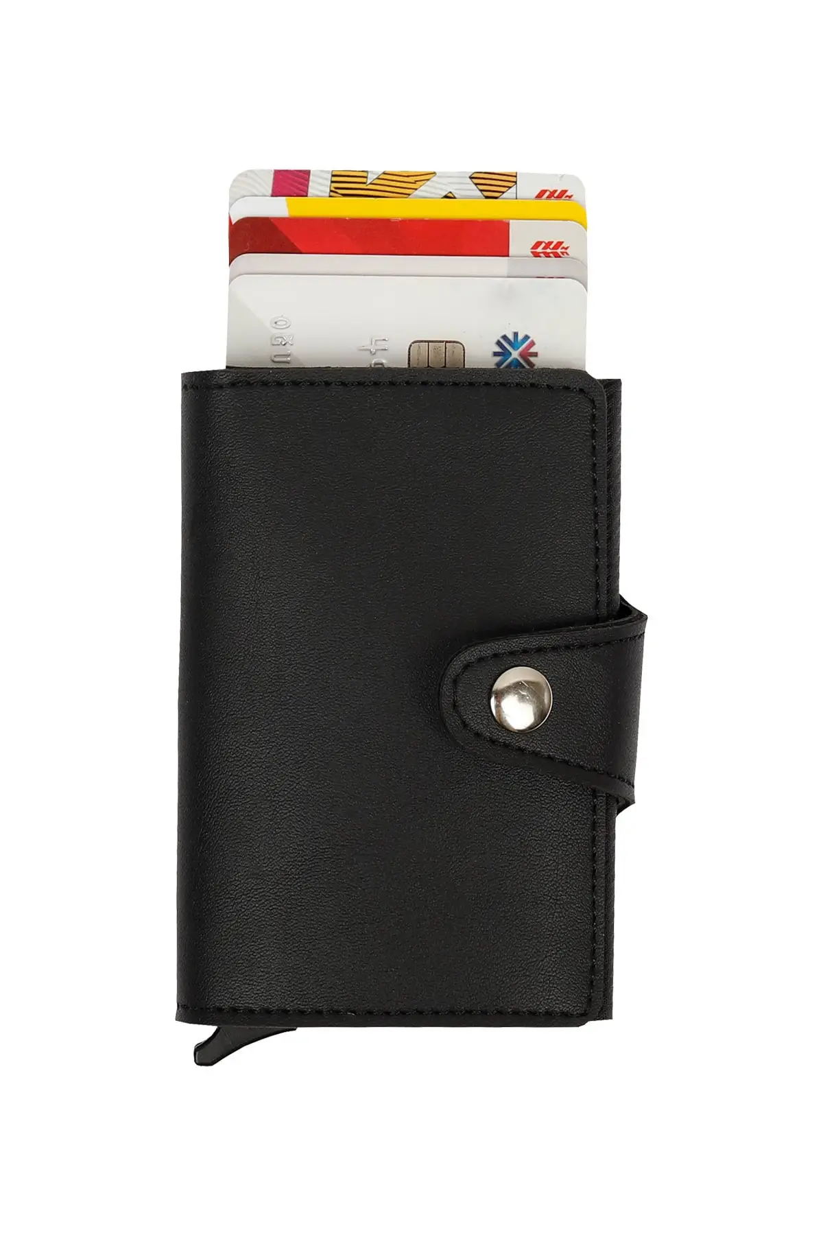 Lyons Mechanismed Black Card Wallet Wallet