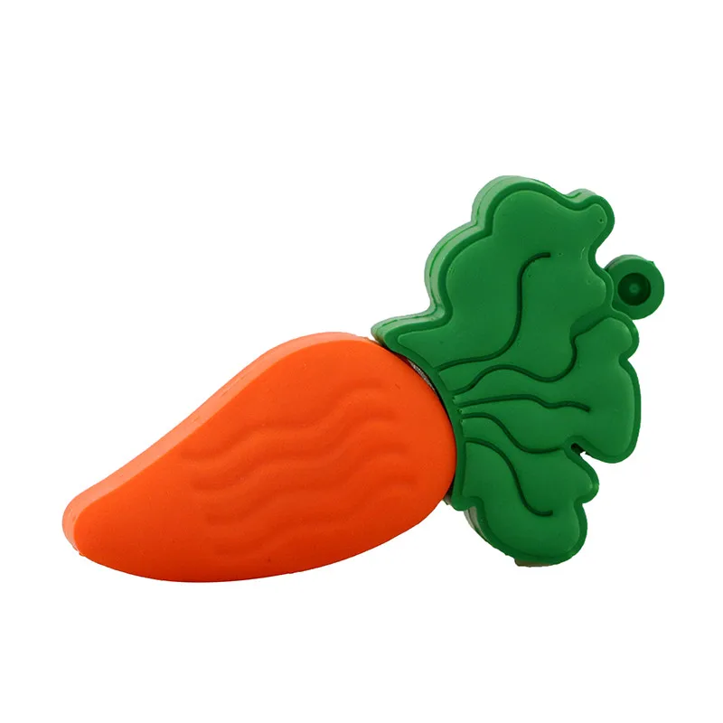 مضحك الكرتون الخضار USB 2.0 محركات أقراص فلاش لطيف الغذاء الجزرة بندريف 4 جيجابايت 8 جيجابايت 16 جيجابايت 32 جيجابايت ذاكرة عصا تخزين الإبداعية U القرص