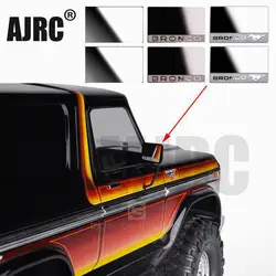 AJRC-espejo retrovisor de acero inoxidable de alto brillo para vehículos rastreados a control remoto, para 1/10, Trax, Trax, TRX-4, 82046-4, Bronco TRX4