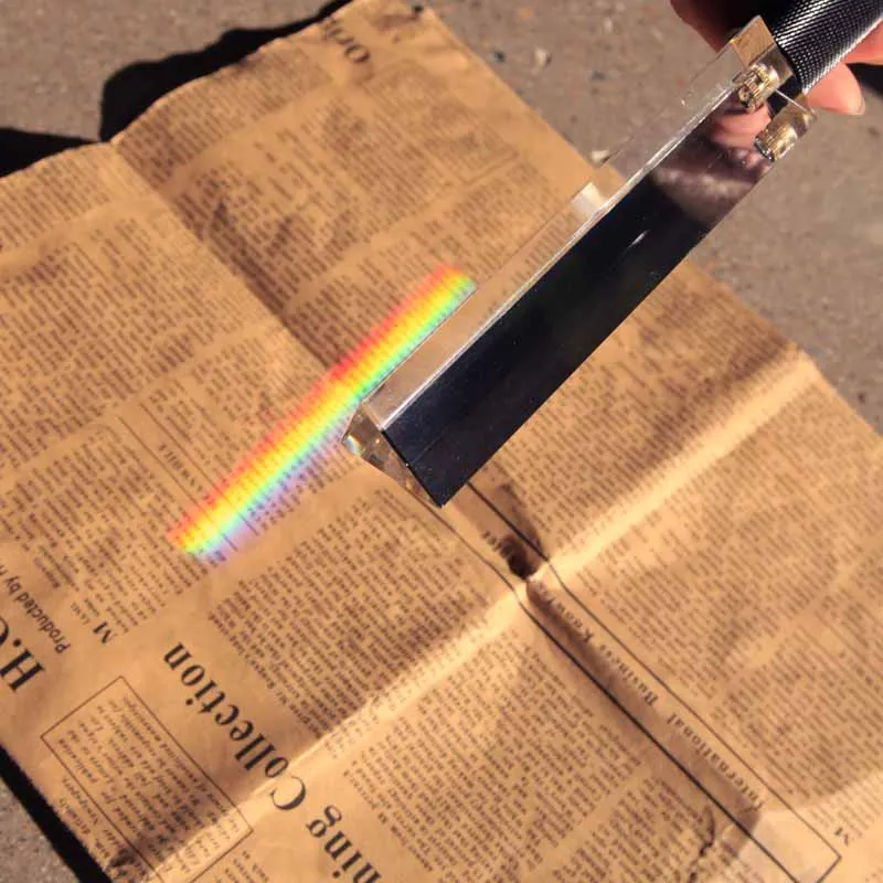 Prisma triangolare fotografico per foto con supporto, prismi arcobaleno filtri effetti in cristallo per riprese in Studio fotografico