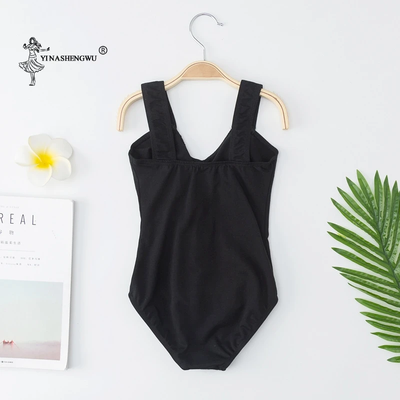 Bé Gái Lớn Của Leotard Ba Lê Cắt Xe Tăng Một Mảnh Yếm Body Dancewear Trang Phục Rộng Dây Đeo Vai Leotard Thực Hành Quần Áo