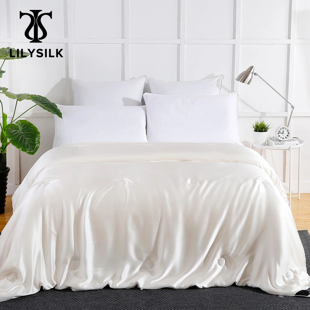 LILYSILK Comforter Duvet Silk 100 Pure Natural long strand silk floss Summer Luxury bed King Queen Home Textile