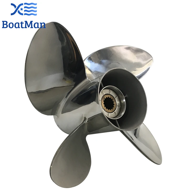 

Outboard Stainless Steel Propeller 13x19 For Yamaha 50HP 60HP 80HP 85HP 90HP 100HP 130HP 15 splines Similar to Solas HR TITAN 4