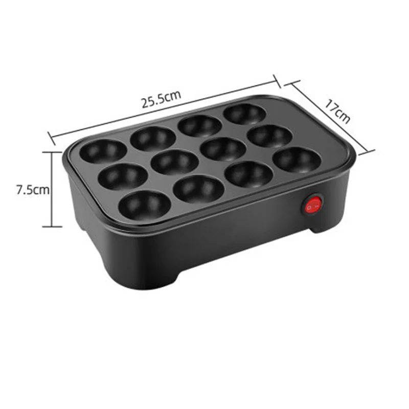 Sartén eléctrica Takoyaki para hornear bolas de pulpo, máquina Taiyaki, salchicha, perro caliente, huevos, tortilla, parrilla, horno japonés para pasteles en forma de pez