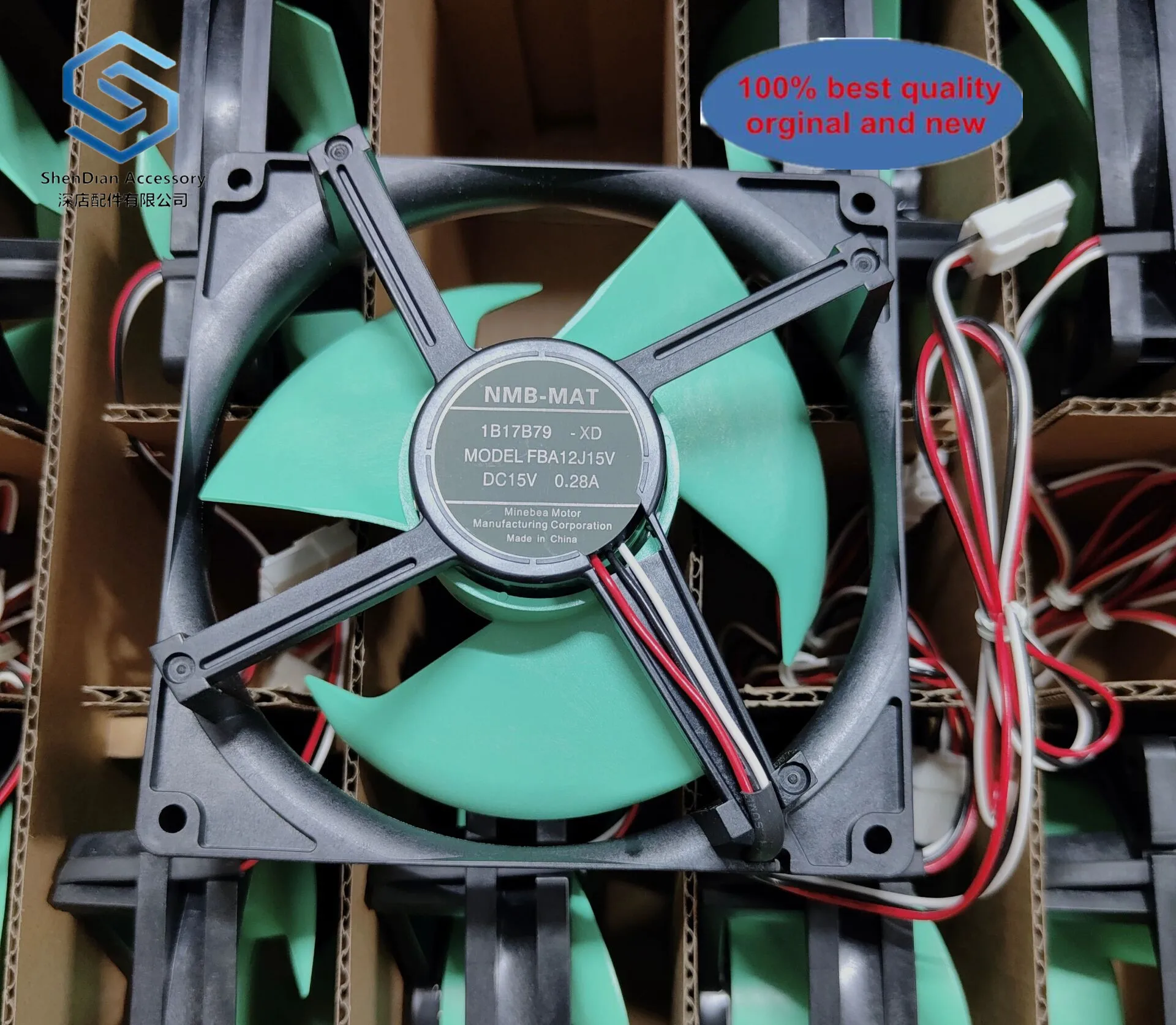 

1pcs 100% orignal new free shipping Refrigerator fan-fan-motor NMB- FBA12J15V 15V 0.28A best quality