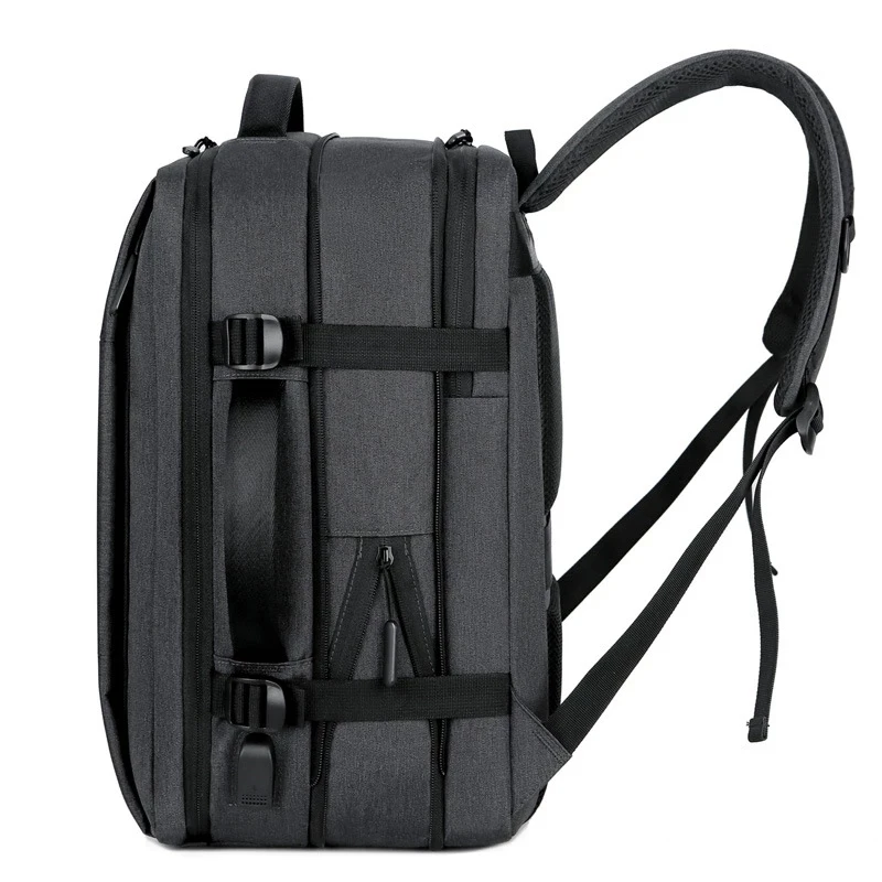 Sac à dos extensible de grande capacité pour hommes, chargement USB, sac à dos pour ordinateur portable pour homme, sac à dos de voyage d'affaires étanche, sac à bagages