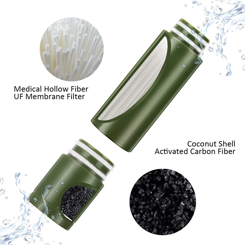 Outdoor Portable Water Filter Safety Emergency Water Purifier Emergency Survival Tools Mini Water Filter Camping Supplies