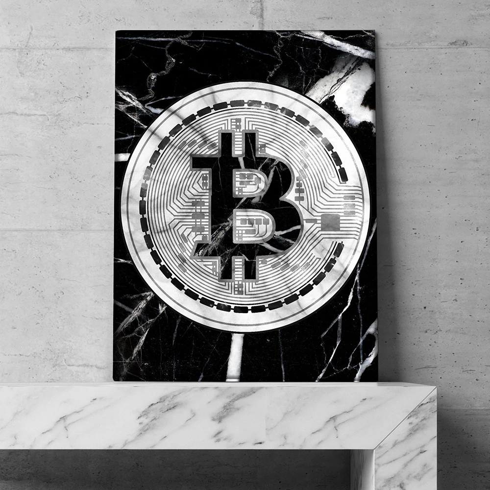 

Home Decoration Painting Make Money Not Friends Wall Art Marble Bitcoin HD Print Modern Poster Canvas Cuadros Picture For Gift
