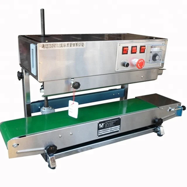 High quality SF-150D Stainless Steel Vertical continuous band Sealer plastic bag Sealing Machine