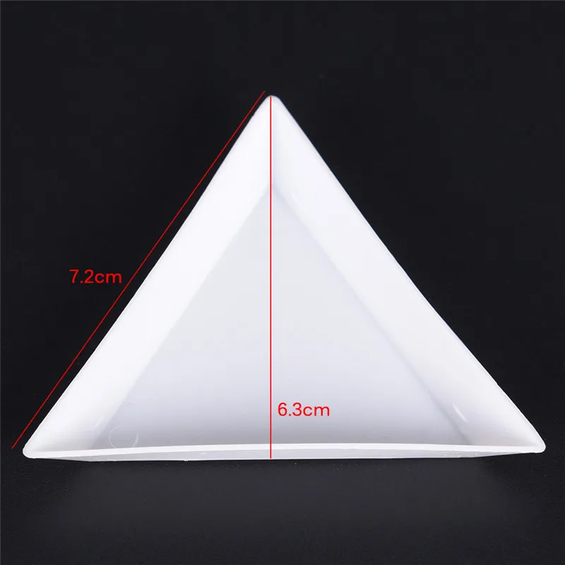 10pcs/lot White Containers Environmental PP Triangle Plate For Jewelry Beads Organizer  For Beads Display Plastic Tray Packaging