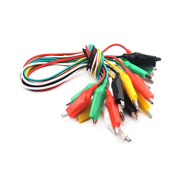 10PCS/LOT 10pcs Alligator Clips Electrical DIY Test Leads Alligator Double-ended Crocodile Clips Roach Clip Test Jumper Wire