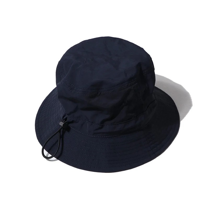 New Summer Bucket Hat quick-dry adjustable Men Outdoor Fishing Hiking Beach Hats Mesh Breathable Anti UV Sun Wind rope Cap