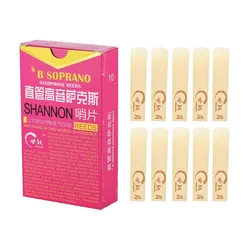 10pcs/pack Elementary Bb Soprano Saxophone Reed 2.0 /2.5 /3.0 Strength Beginner Saxophone Reed Woodwind Instrument Parts