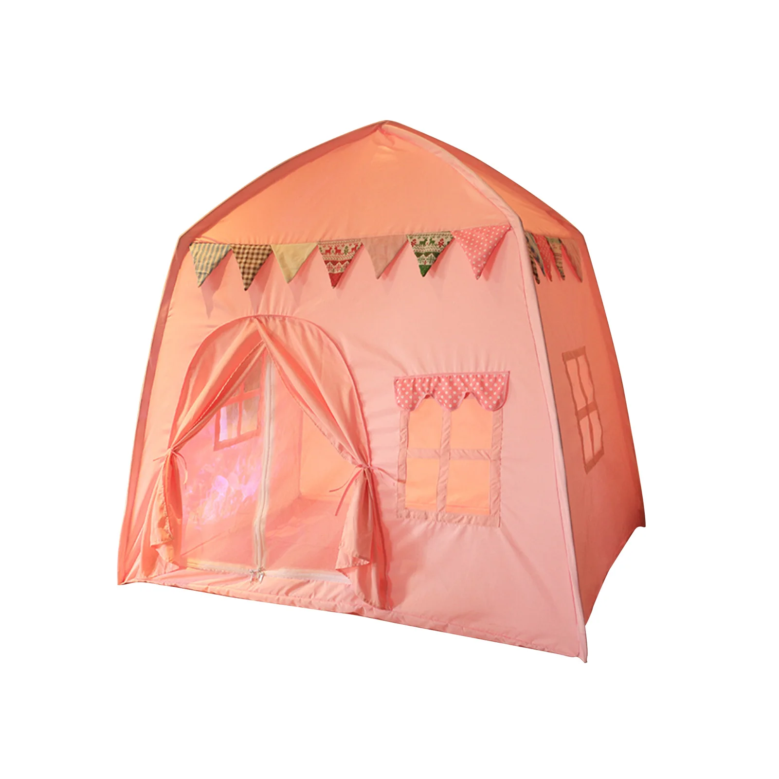 Princess Castle Play Tent For Little Girls With Lights And Balls Children Indoor Outdoor Toy House For Girls Birthday Gift