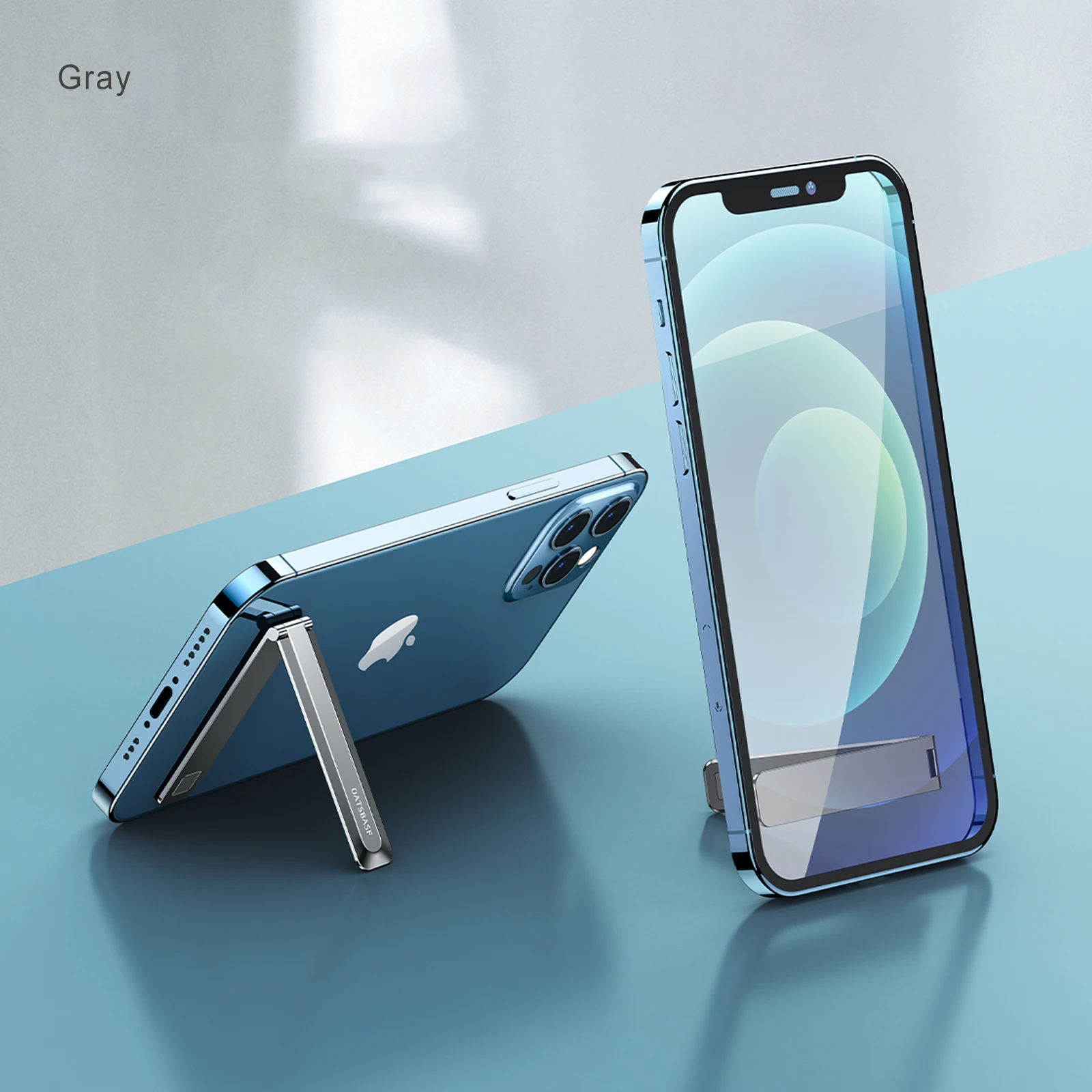 

Mini Mobile Phone Holder For iPhone 11 12 13 Pro Max Xiaomi Aluminum Invisible Portable Folding Stand Desktop Phone Accessories