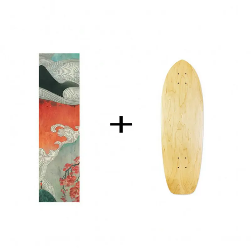 OS780 Sandpaper Skateboard Surfskate Deck With Griptape  Surfskate Deck Professional Training Skateboard Surfboard Dropshipping