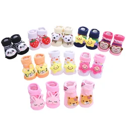 1 Pair Baby Boy Socks Cotton Baby Socks Rubber Anti Slip Boy Girl Floor Kids Toddlers Sock Spring Animal Infant Newborn Gift