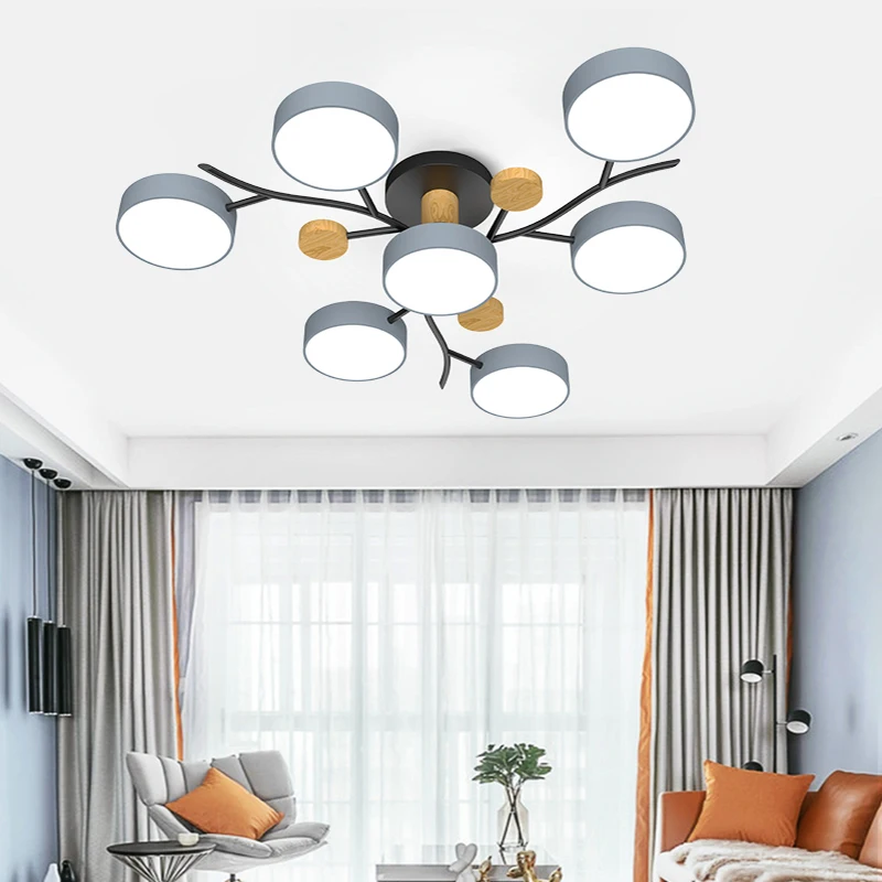 

New modern living room LED ceiling light villa dining room lamp bedroom LED chandelier hotel room hall lamp factory direct sales