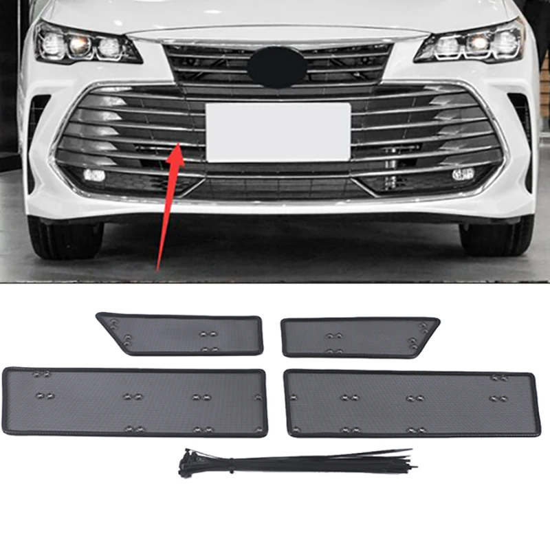 

Сетка для Toyota Avalon 2019, 2020, 2021, нержавеющая сталь, декоративная Передняя решетка, сетка от насекомых, 4 шт./компл.