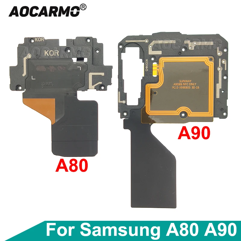 Aocarmo NFC Sensor Antenna Induction Coil Module Flex Cable Motherboard Cover For Samsung Galaxy A80 A90