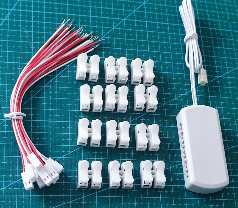 12 Port Sharing Box Set, port distributor, port hub for Scale Model lights connection