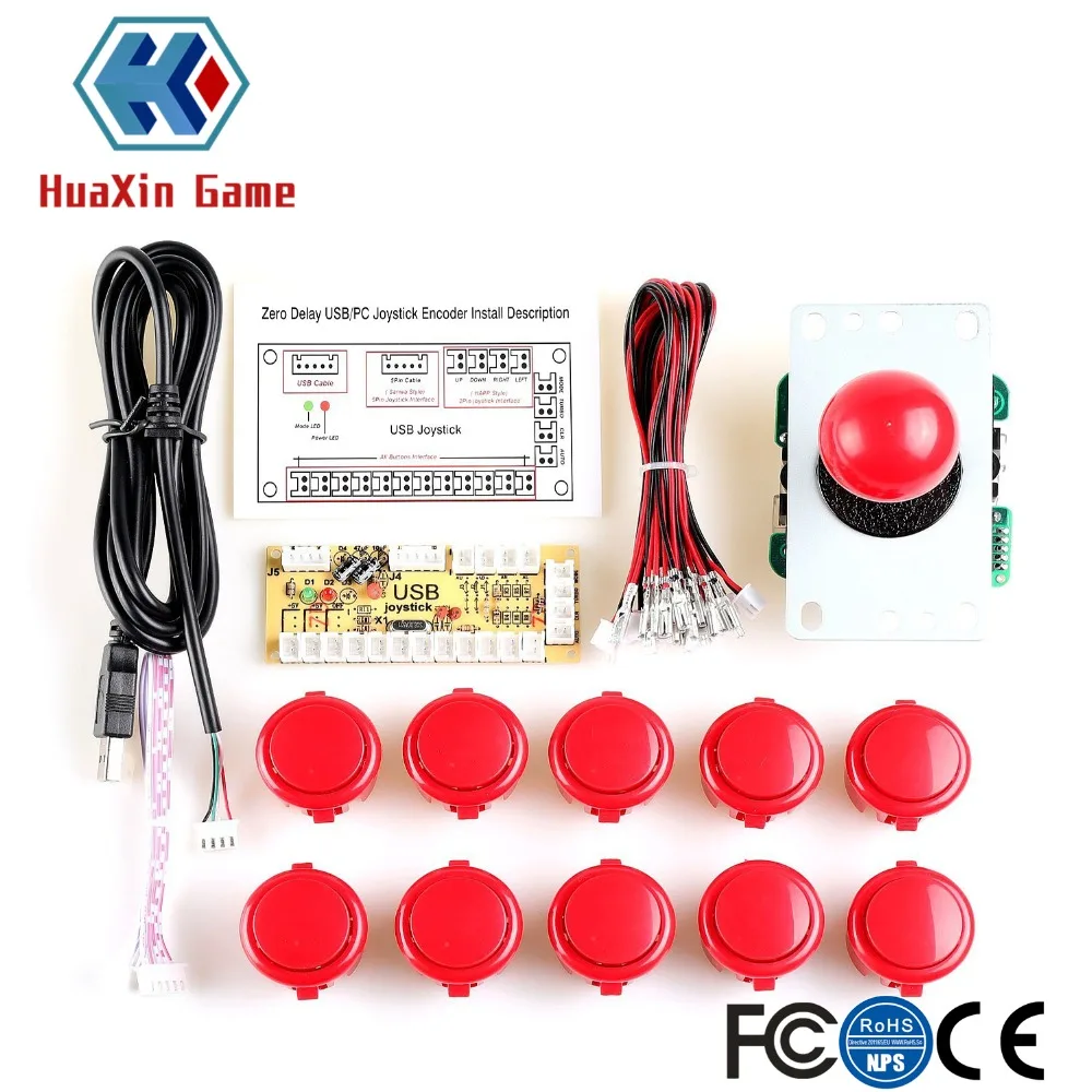 

Аркадный контроллер для Raspberry Pi, DIY Kt для MAME и Windows с нулевой задержкой, USB-кодировщик, джойстик, 8-позиционный джойстик, кнопка