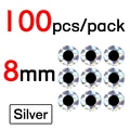 100 Piezas de Plata de 8mm