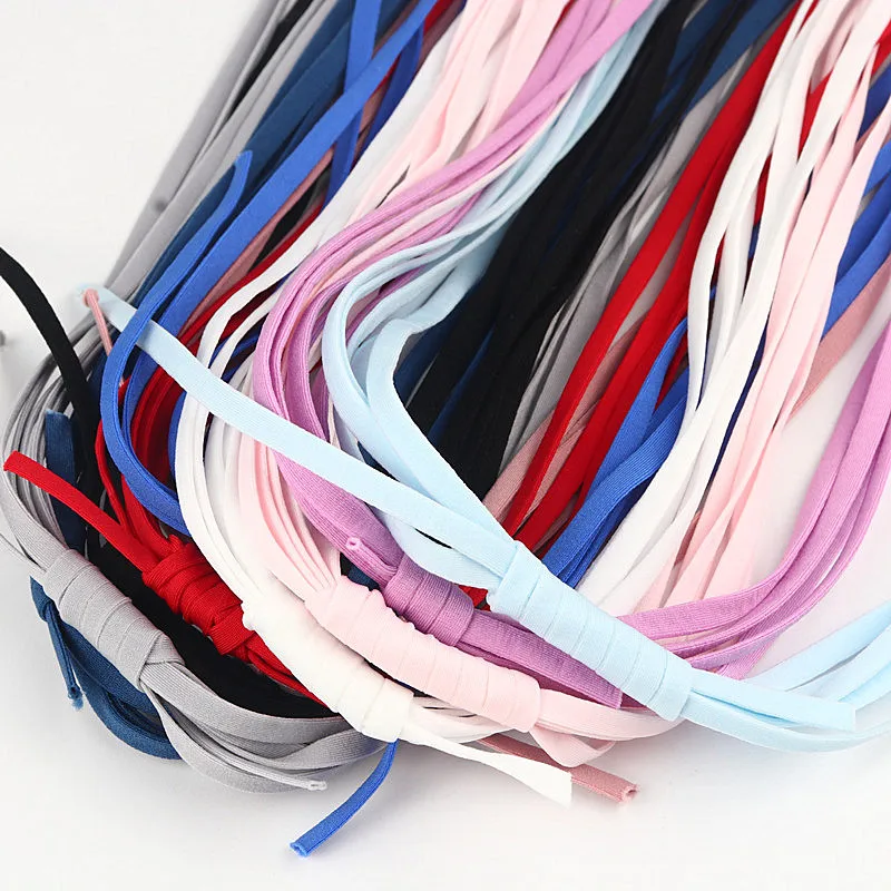 5yards 5MM Colorful Mouth Mask Elastic Band String Face Mask DIY Rubber Band Tape Waist Rope Ear Cord Flat Ear Hanging Accessory