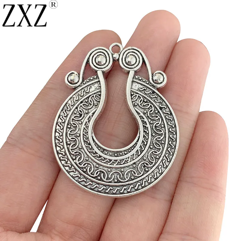 10pcs Tibetan Silver Ethnic Tribal Boho Gypsy Charms Pendants for DIY Earrings Jewelry Making Accessories