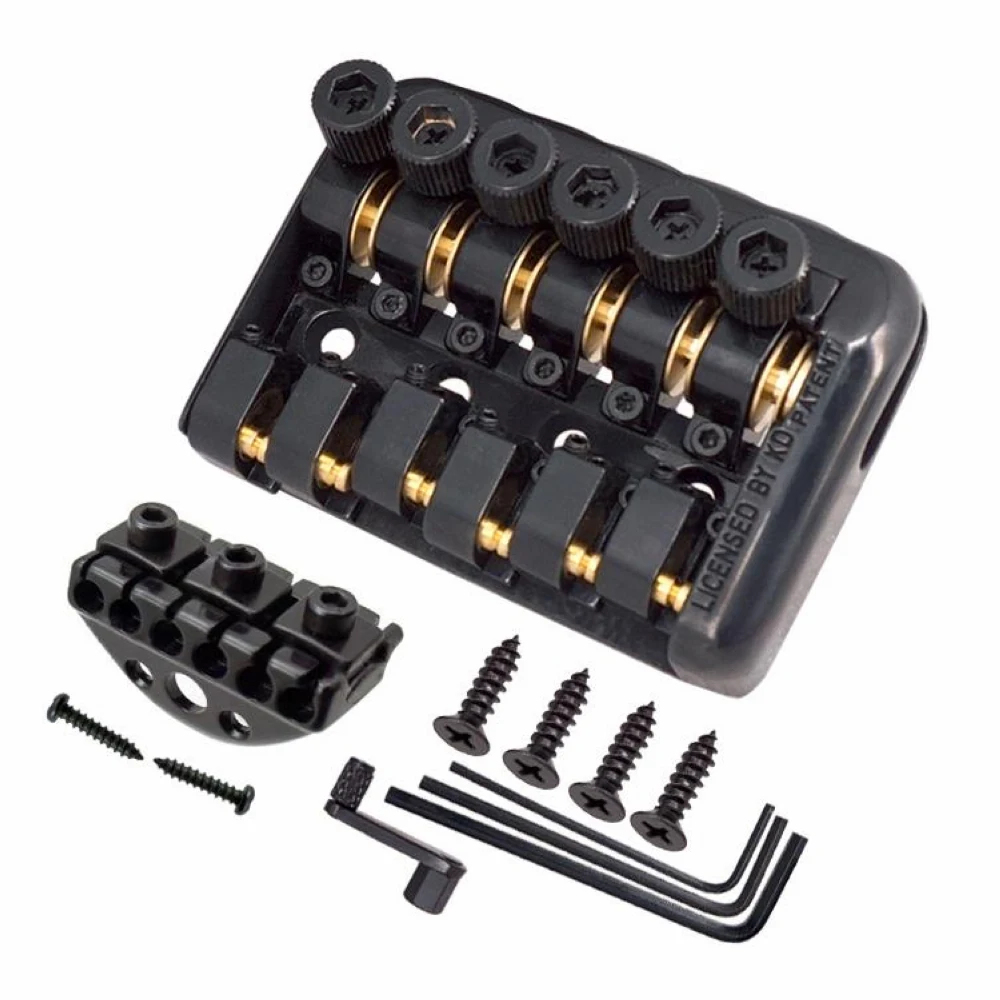 

6 String Saddle Headless Electric Guitar Bridge Tailpiece With Worm involved string device High Quality Guitar Bridge Tailpiece