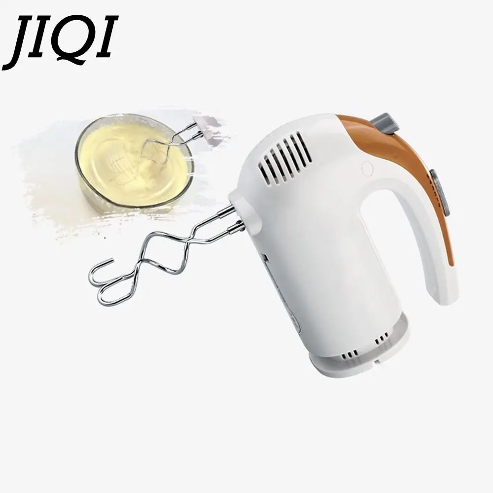 JIQI 5 Speed Electric Egg Beater Handheld Dough Mixer Portable Food Blender Cream Cake Stir Tool Cuisine Baking Processor 220V