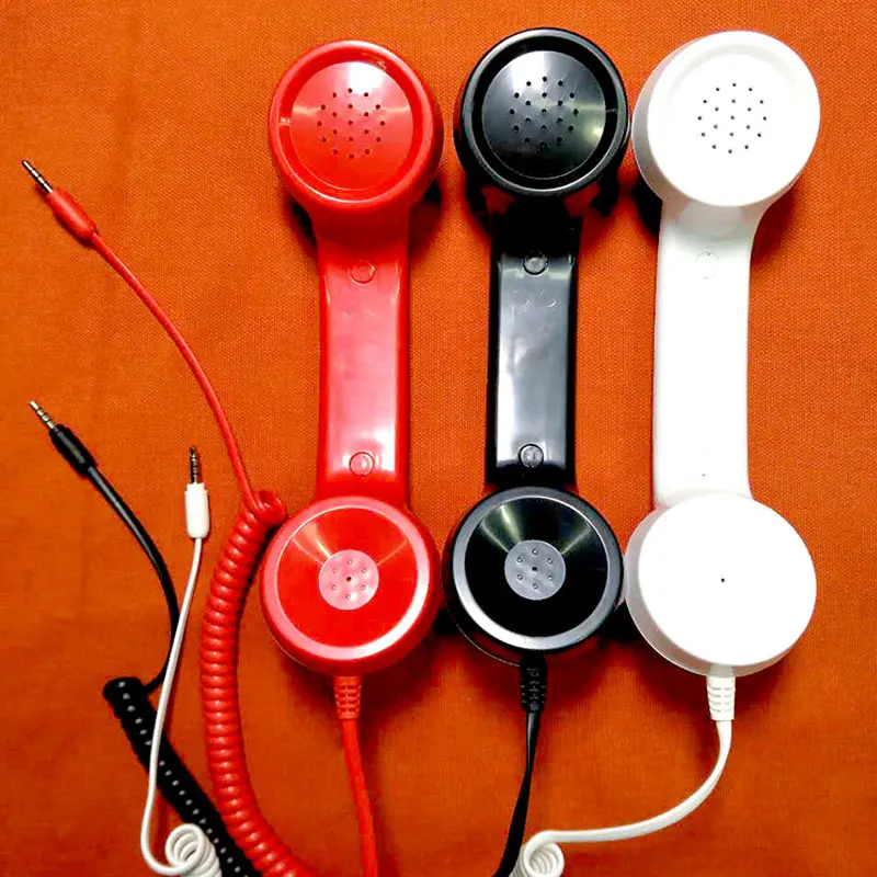 

Glossy Classic 3.5 mm Comfort Retro Phone Handset Mic Speaker Phone Call Receiver For iphone 4 5 6 7 8 X Headphone