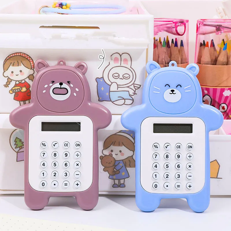 Cartoon Pocket Mini Rekenmachine Handheld Pocket Studenten Rekenmachine Carry Extra 'S Kawaii Calculadoras School Kantoor Rekenmachine