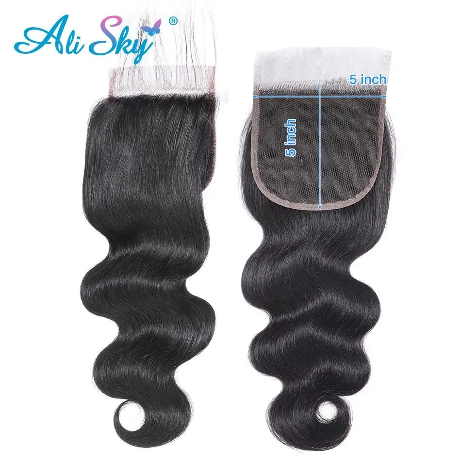 Immagine 6: 20 22 pollici 13x4 frontale in pizzo onda del corpo 4x4 5x5 chiusura in pizzo trasparente capelli Remy brasiliani 100% capelli umani economici morbidi prepizzicati