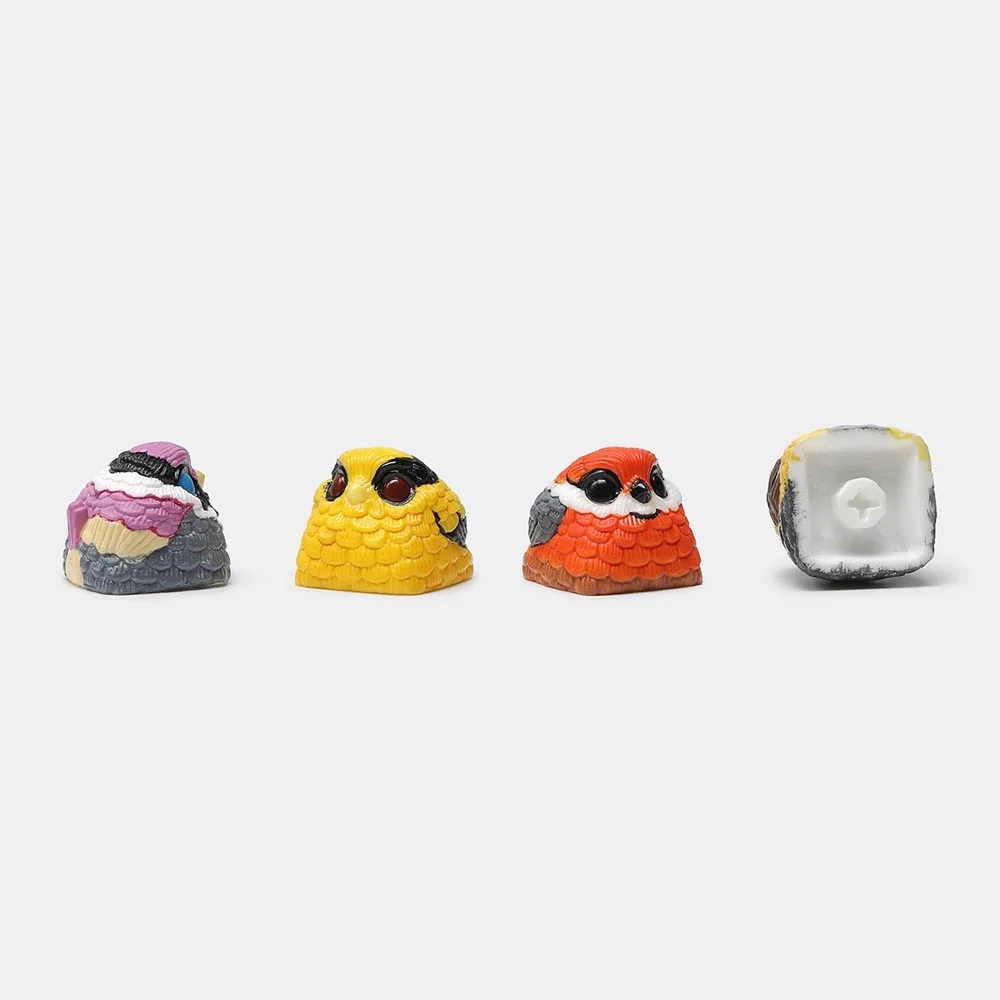 

Colorful Owl Design Resin Keycaps For Cherry Mx Switch Mechanical Gaming Keybaord Yellow White Orange White Grey Color Key Caps