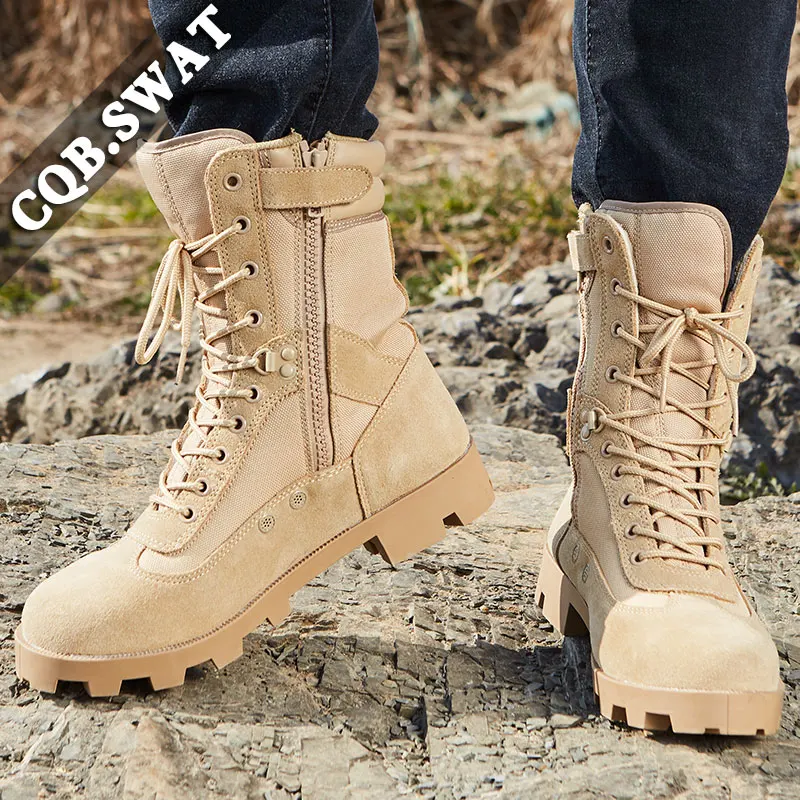 Men Desert Tactical Working Safty Shoes Army Combat Militares Tacticos Zapatos Boots Female